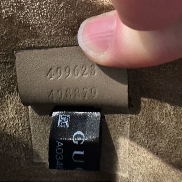 Gucci Taupe Crossbody Bag with Monogram Pattern and Chain Strap - Picture 9 of 9